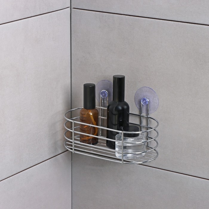 Полка на вакуумных присосках Доляна, 20×10×10 см Полка на вакуумных присосках Доляна, 20×10×10 см