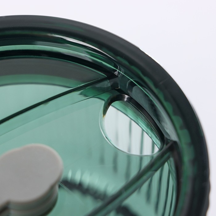 Стакан стеклянный с крышкой и трубочкой «Вино Верде», 350 мл, цвет зелёный Стакан стеклянный с крышкой и трубочкой «Вино Верде», 350 мл, цвет зелёный