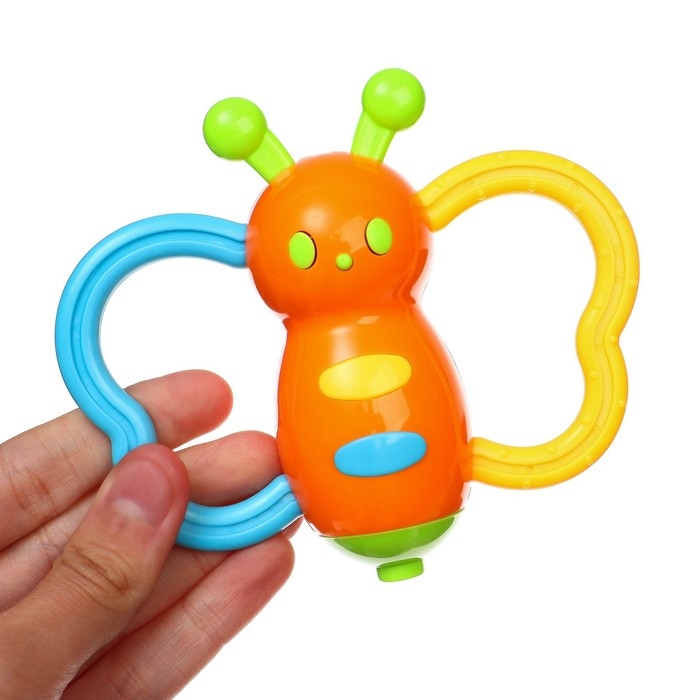 Погремушка «Бабочка - дудочка», цвет МИКС, Крошка Я Погремушка «Бабочка - дудочка», цвет МИКС, Крошка Я