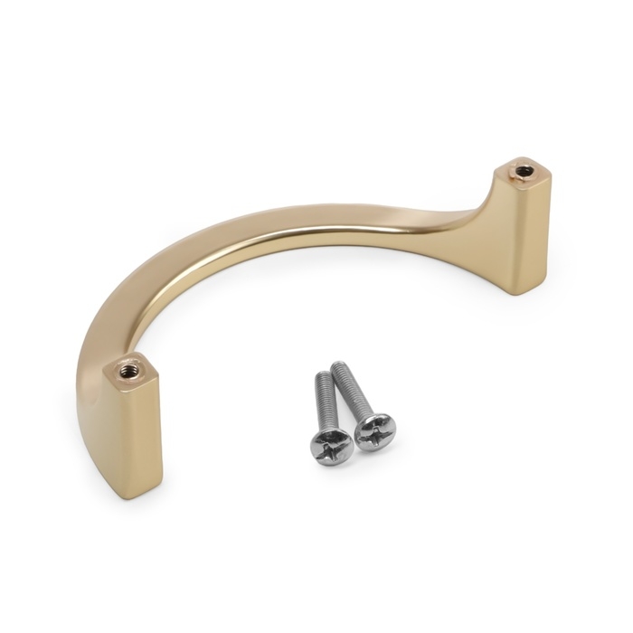 Ручка скоба CAPPIO полукруг, алюминий, м/о 96 мм, цвет сат. золото Ручка скоба CAPPIO полукруг, алюминий, м/о 96 мм, цвет сат. золото