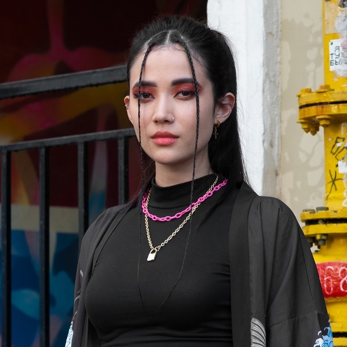 Колье «Цепь» карабин, цвет ярко-розовый, L=35 см Колье «Цепь» карабин, цвет ярко-розовый, L=35 см