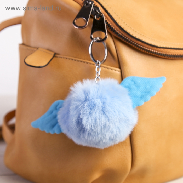 Пушистик на кольце Пушистик на кольце "Шарик с крыльями" МИКС 7х16,5х7 см