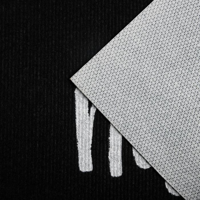 Коврик придверный Доляна My home, 50×80 см, влаговпитывающий, светящийся в темноте, цвет чёрный Коврик придверный Доляна My home, 50×80 см, влаговпитывающий, светящийся в темноте, цвет чёрный