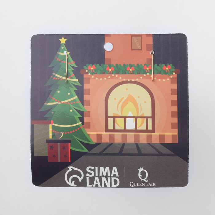 Новый год! Серьги «Новогодние» ёлочка с гирляндой, цветные в золоте Новый год! Серьги «Новогодние» ёлочка с гирляндой, цветные в золоте