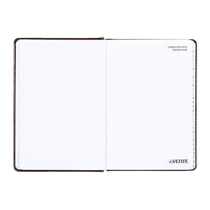 Телефонная книга А5, 64 листа deVENTE. Bravo, твердая обложка из искусственной кожи с поролоном, кремовый блок 70 г/м2, коричневый Телефонная книга А5, 64 листа deVENTE. Bravo, твердая обложка из искусственной кожи с поролоном, кремовый блок 70 г/м2, коричневый