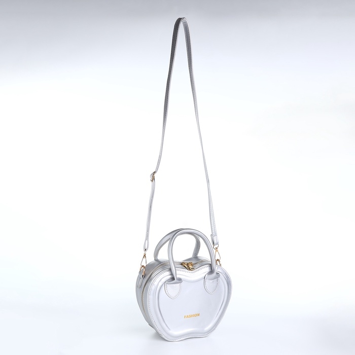 Сумка женская кросс-боди на молнии, цвет серебряный Сумка женская кросс-боди на молнии, цвет серебряный