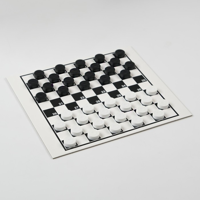 Шашки, настольная игра  Шашки, настольная игра "Русские и международные", поле 20 х 20 см