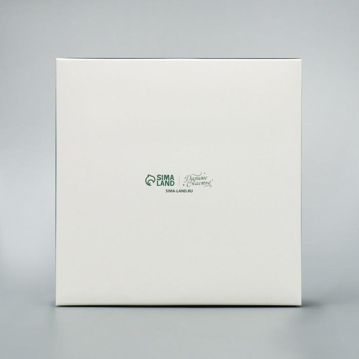 Коробка для капкейков складная с двусторонним нанесением «Новогоднее чудо», 16 х 16 х 10 см, Новый год Коробка для капкейков складная с двусторонним нанесением «Новогоднее чудо», 16 х 16 х 10 см, Новый год