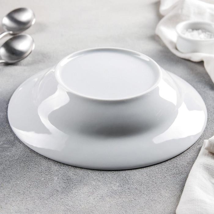 Тарелка фарфоровая глубокая «Идиллия», 500 мл, d=24 см, белая Тарелка фарфоровая глубокая «Идиллия», 500 мл, d=24 см, белая