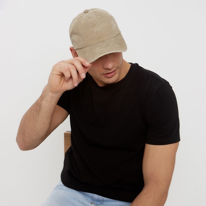 Бейсболка мужская MINAKU, цвет бежевый, размер 58 Бейсболка мужская MINAKU, цвет бежевый, размер 58