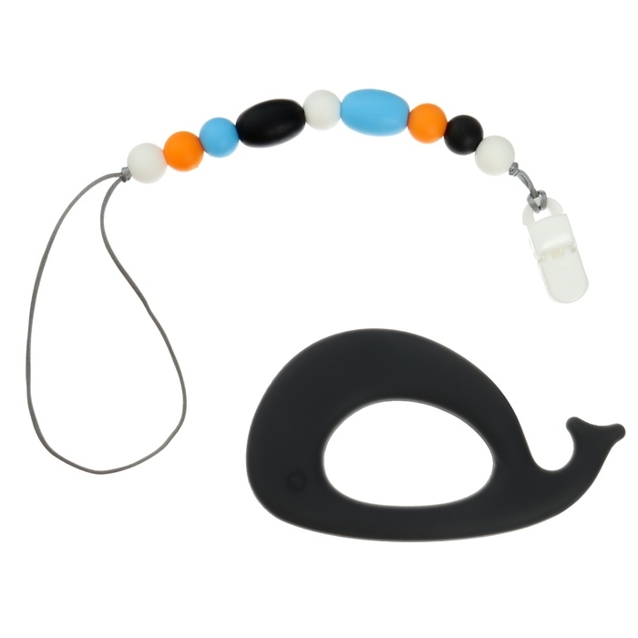 Прорезыватель силиконовый на держателе «Кит», Крошка Я