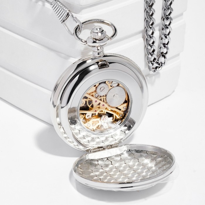 Часы карманные механические Часы карманные механические "Скелетон", цепочка l-35.5 см, d-4.7 см