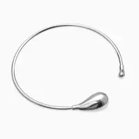 Колье-Чокер "Капли БО", цвет серебро