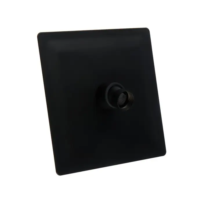 Лейка стационарная ZEIN Z2350, квадратная, 15&times;15 см, 1 режим, нержавеющая сталь, черная