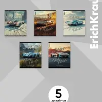 Тетрадь 48 листов в клетку ErichKrause Retro Cars, МИКС