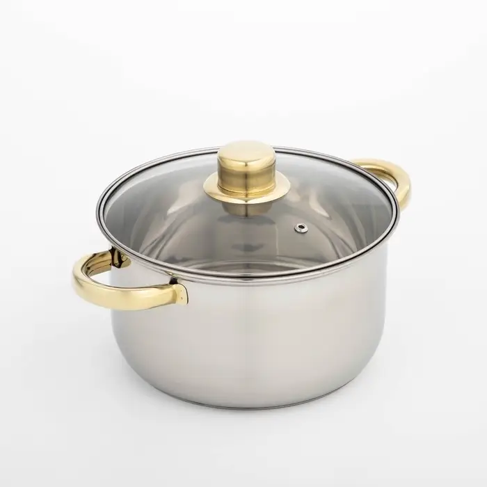 Кастрюля Доляна &laquo;Роскошь&raquo;, 3 л, d=20 см, с крышкой, нержавеющая сталь, капсульное дно