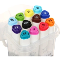 Набор маркеров ДВУС.СКЕТЧ-МАРКSKETCH&ARTБАЗОВЫЙ,12ЦВ.ПЛАС.ПЕН.,22-0076/01