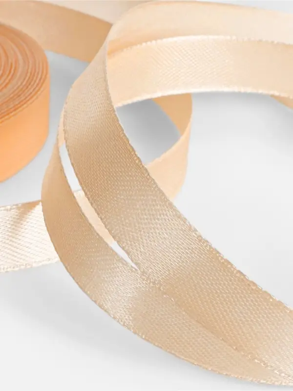 Лента атласная, 12 мм, 23±1 м, кремово-розовая №06 Лента атласная, 12 мм, 23±1 м, кремово-розовая №06