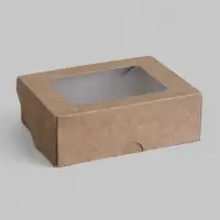Коробка складная, крафт, 10×8×3.5 см, 0.24 л