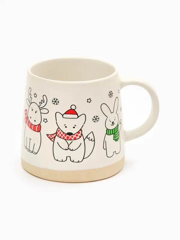 Кружка чайная новогодняя «Уютных праздников», 360 мл, ручная работа