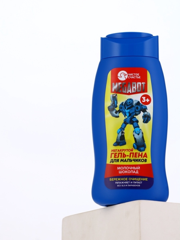 Гель-пена для мальчиков  Гель-пена для мальчиков "Мегакрутая пена", молочный шоколад, 250 мл