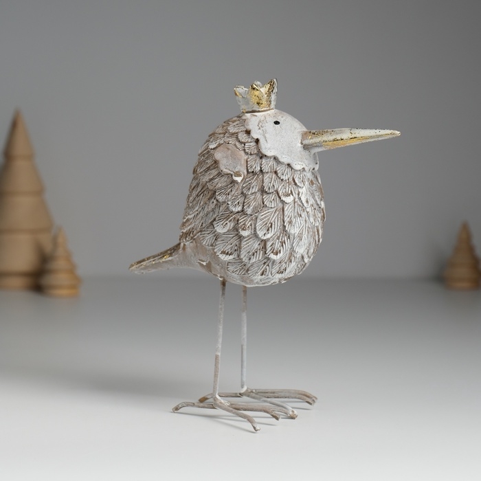 Сувенир полистоун Сувенир полистоун "Птица с длинным клювом, в короне" 14х7х15 см