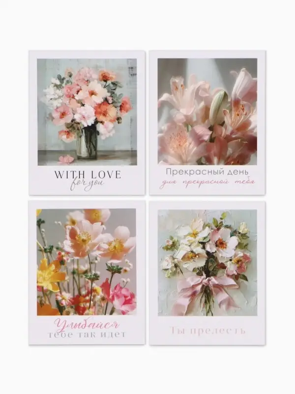 Открытки мини &laquo;Красота&raquo;, набор 35 шт., 8&times;9.5 см