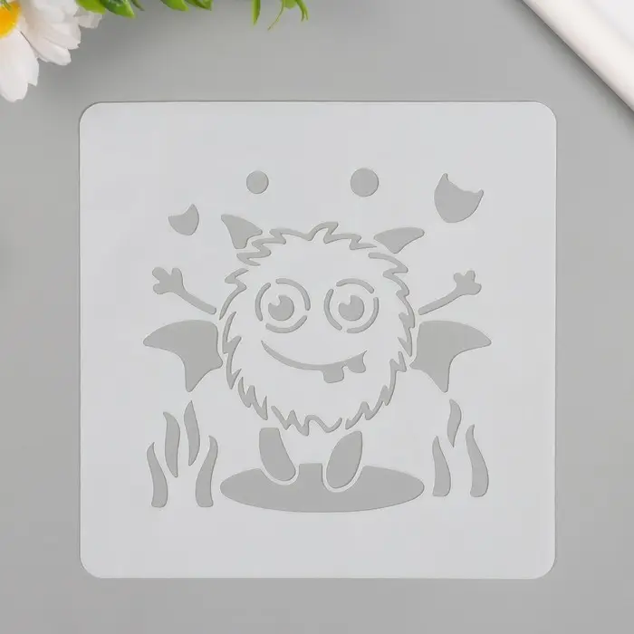 Трафарет пластик  Трафарет пластик "Инопланетянин" 15х15 см