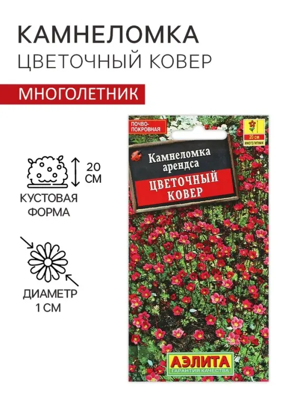 Семена цветов Камнеломка "Цветочный ковер", 0,02 г