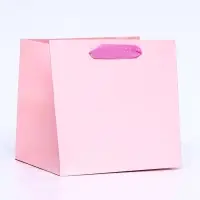 Пакет для торта и коробок, с широким дном, розовый, 20&times;20&times;20 см