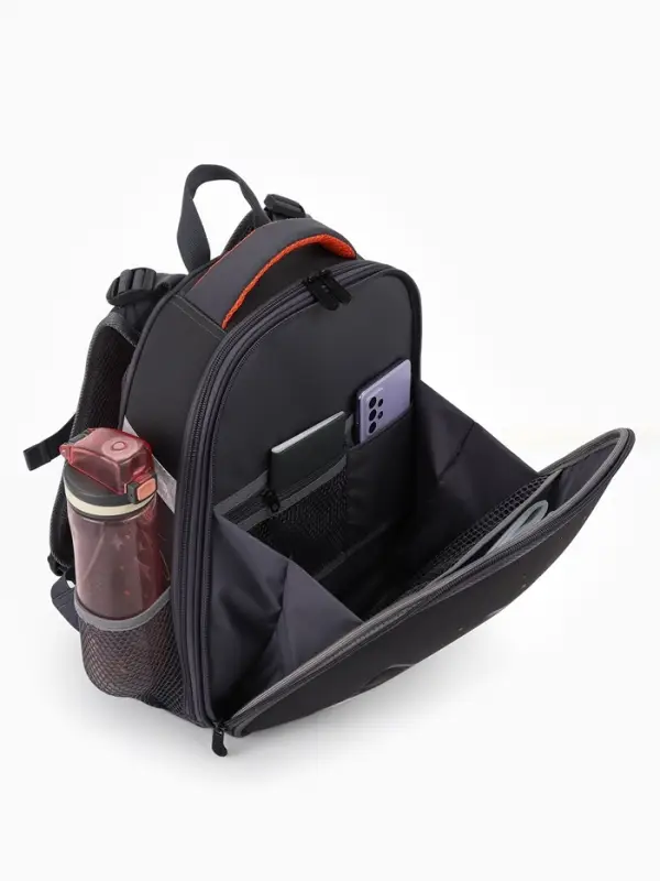 Рюкзак школьный для девочки &laquo;Котик&raquo;, Stavia, эргономичная спинка, 30&times;16&times;38 см, серый