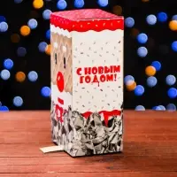 Подарочная коробка «С Новым годом» 10.1×8.2×20.2 см