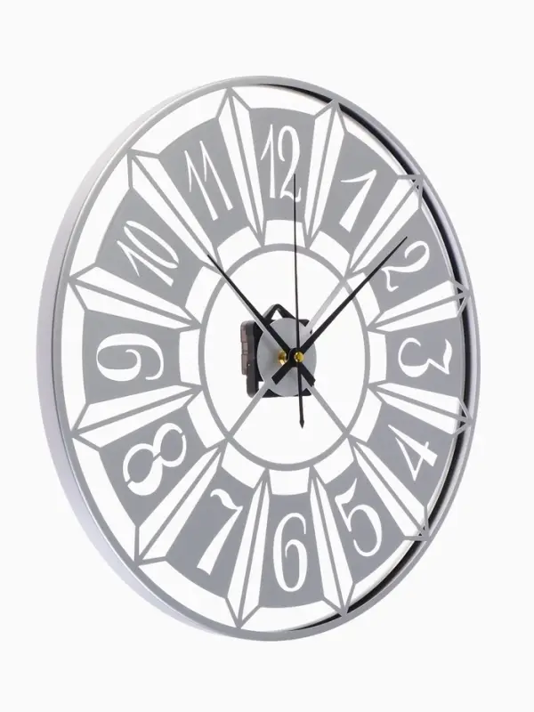 Часы настенные интерьерные &laquo;Гармошка&raquo;, бесшумные, плавный ход, d=40 см, металл, белые