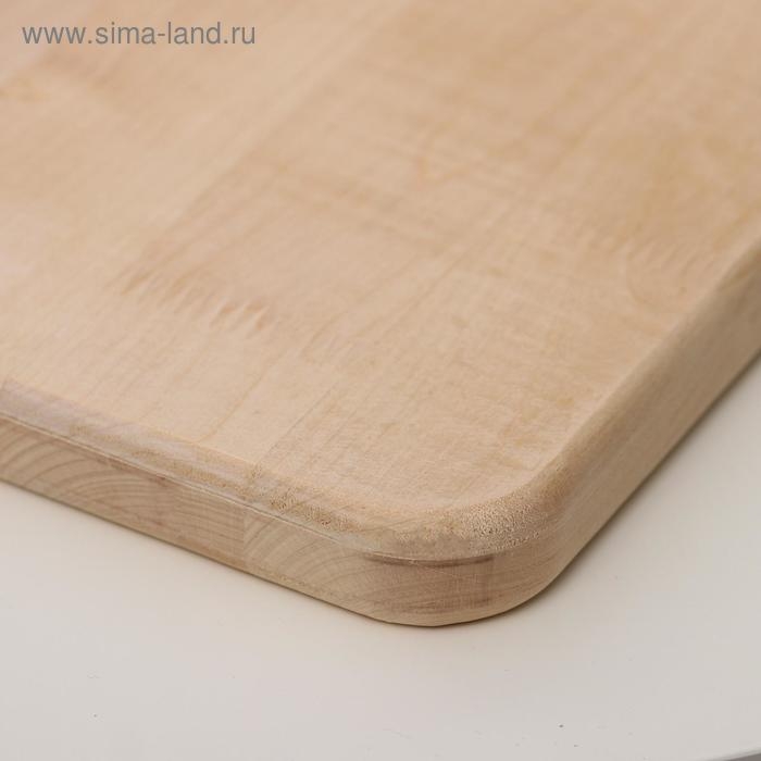 Доска разделочная и сервировочная "Прямоугольник", с желобом, МАССИВ, 40×25×2,5 см