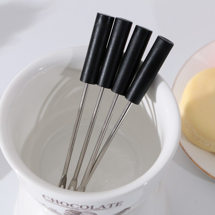 Фондюшница керамическая Chocolate, 350 мл, цвет белый Фондюшница керамическая Chocolate, 350 мл, цвет белый