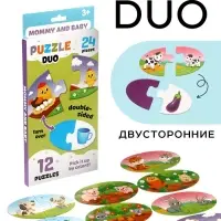 Пазл DUO &laquo;Мама и малыш&raquo;, изучаем цвета, 24 крупные детали