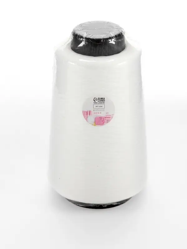 Нитки для оверлока 150D/1, 32910 м, текстурированные, некручёные, белые