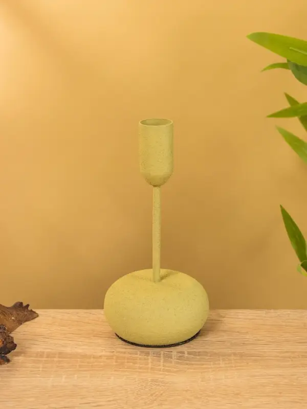 Подсвечник на 1 свечу текстурный  Подсвечник на 1 свечу текстурный "Оливковый" 8х8х15,5 см