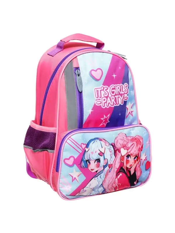 Рюкзак школьный, эргономичная спинка, 37&times;26&times;13 см &laquo;Аниме подружки&raquo;