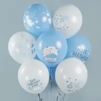 Воздушные шары латексные 12" &laquo;Ура, мальчик&raquo;, 25 шт., 5-сторонние, МИКС