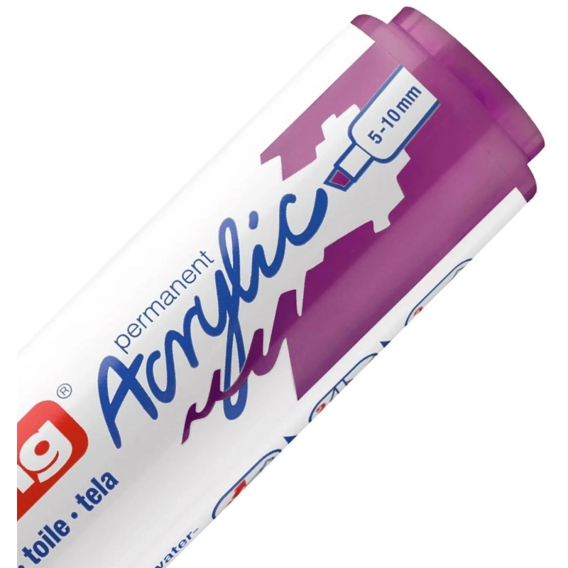 Маркер акриловый Edding 5000/910.скош.нак. 5-10 мм. Цвет Ягодный