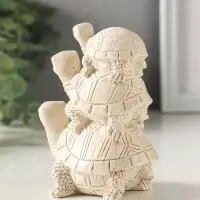 Фигурка гипс &laquo;Три черепахи&raquo;, 10&times;8&times;5 см, слоновая кость