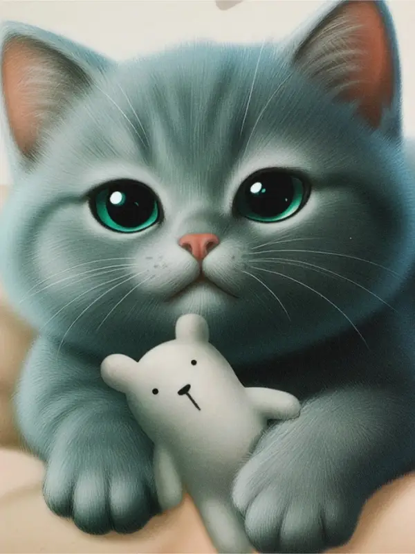 Коврик под миску &laquo;Котик недовольный&raquo;, 43&times;28 см