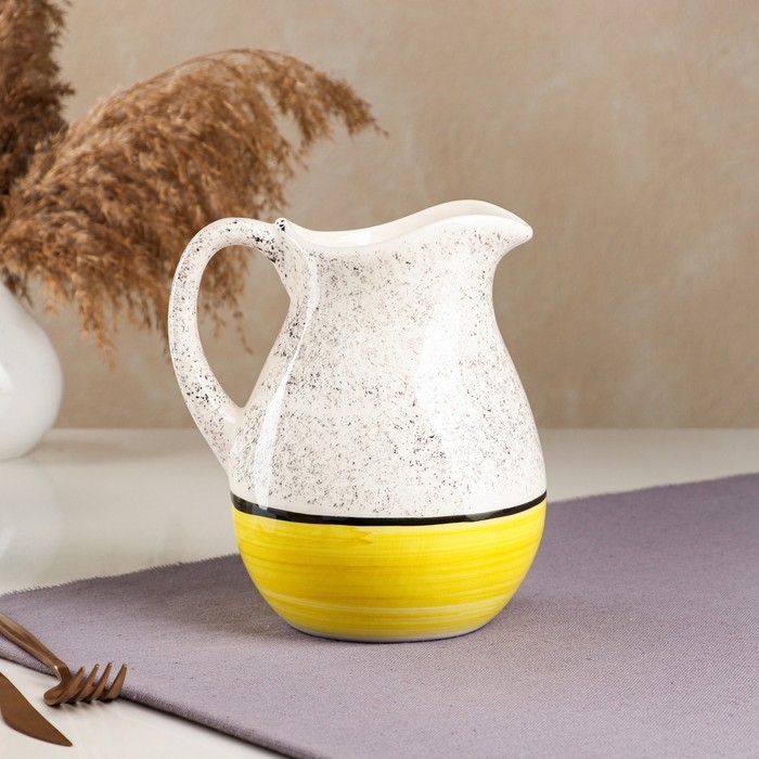 Набор посуды  Набор посуды "Персия", керамика, желтый, 3 предмета: кувшин 1.5 л, кружки 350 мл, 1 сорт, Иран