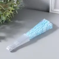 Веер складной пластик &laquo;Морские ракушки и кораллы&raquo;, голубой, блеск, 23 см