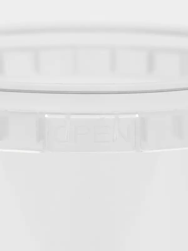 Ведро с ручкой одноразовое, пластик, 1 л, пищевое, прозрачное