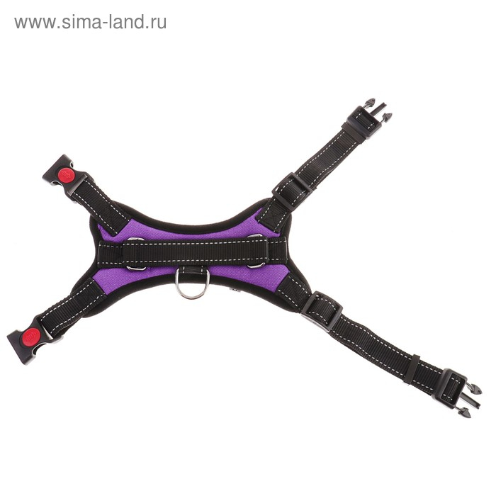 Шлейка К7 мягкая светоотражающая, размер S, ОГ 44-55 см, вес 5-9 кг, фиолетовая Шлейка К7 мягкая светоотражающая, размер S, ОГ 44-55 см, вес 5-9 кг, фиолетовая