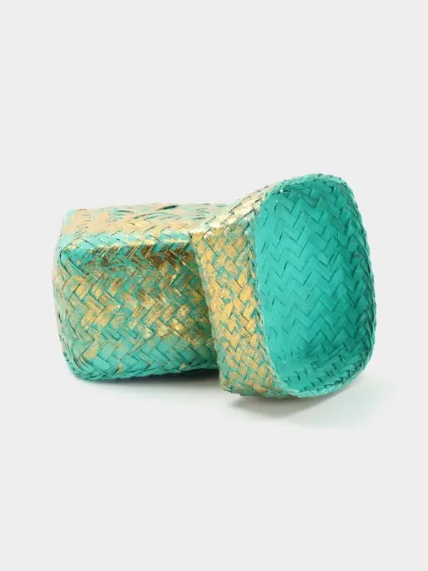 Корзинка плетёная &laquo;Голден мини&raquo;, 12&times;12&times;10 см, голубая