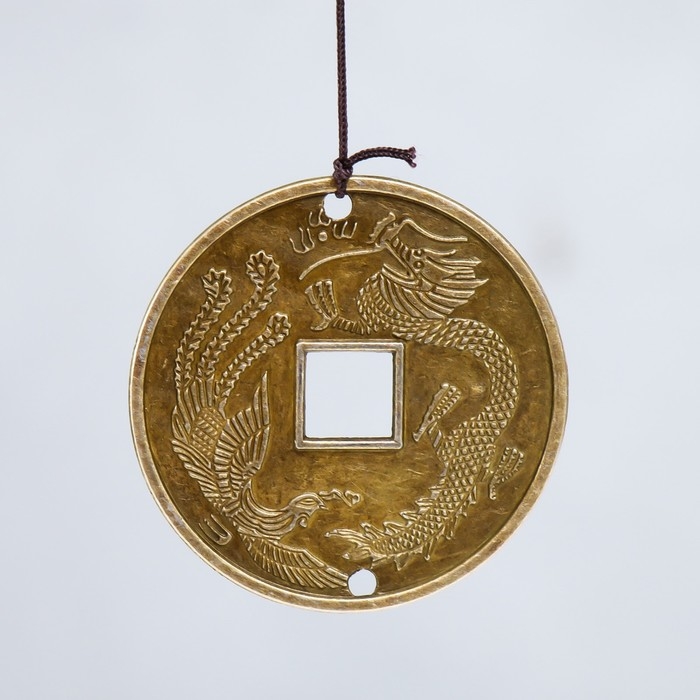 Музыка ветра металл Музыка ветра металл "Монета" 4 трубки 5 колокольчиков 60х8,3 см