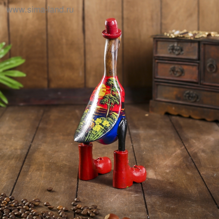 Сувенир Сувенир "Утка с пейзажем" дерево 13х9х27 см